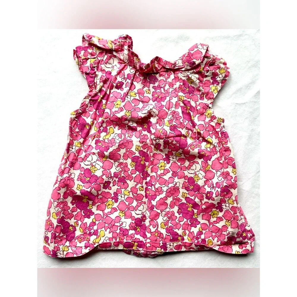 OshKosh Baby Girl Floral Top & Long Sleeve Bodysuit Lot – Size 12M